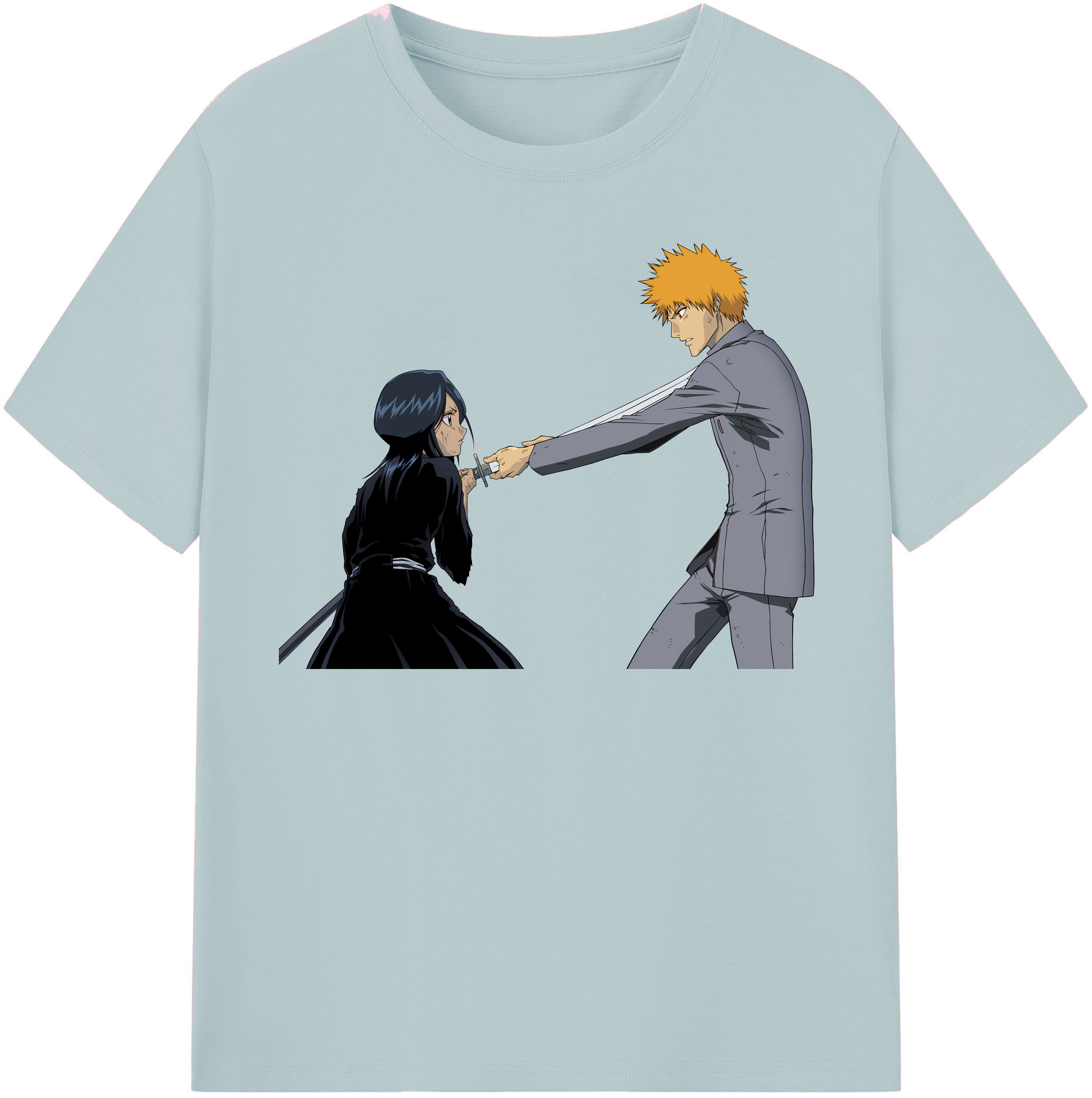 （画像用） ブリーチ 朽木ルキア BLEACH Kuchiki Rukia 綿100％半袖Tシャツ（フロントプリント）